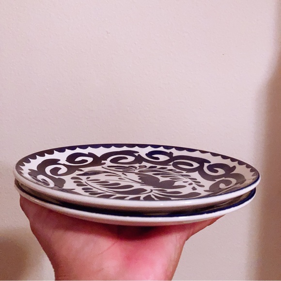 2 Anfora  Puebla Blue Salad Plates - Picture 2 of 3